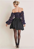 Sequin Off The Shoulder Top Multi