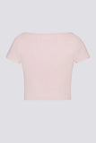Soft Active Sweetheart Neck Crop Top in Ballet Pink