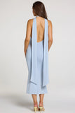 Modal Halterneck Midaxi Dress in Light Blue
