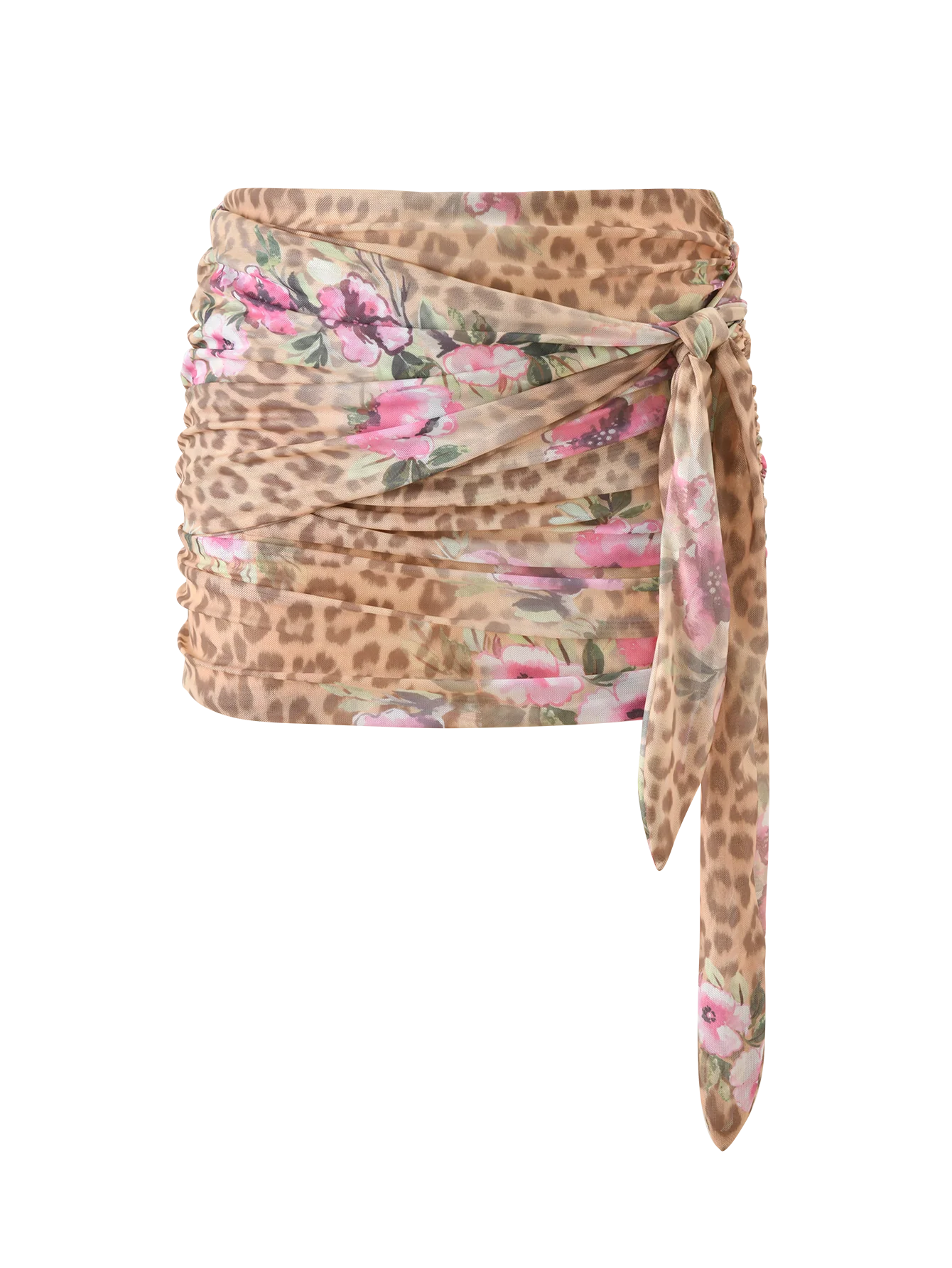 RISA MINI SKIRT LEOPARD FLORAL