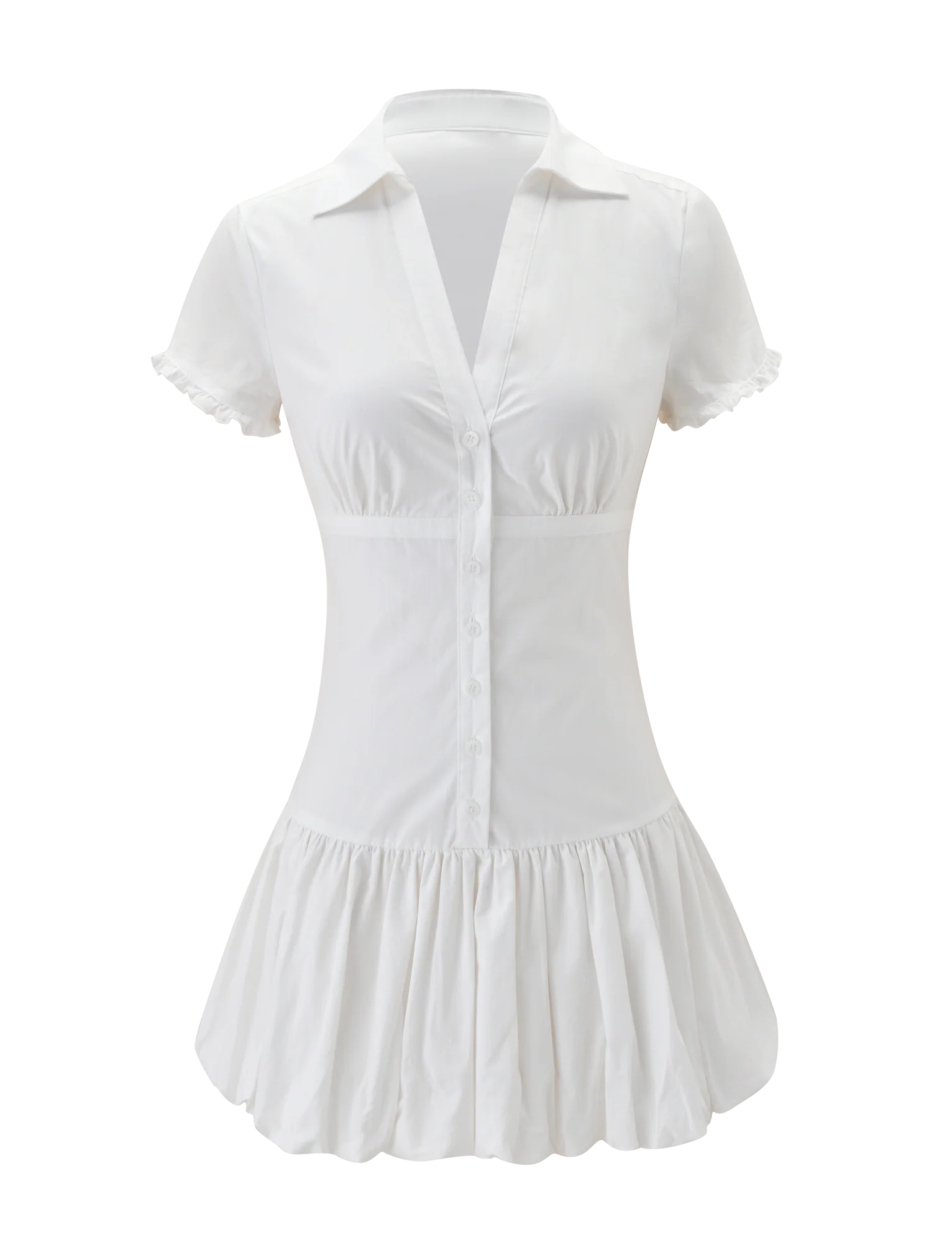 VALERIE BUBBLE DRESS WHITE