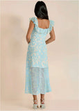 Ruffle Detail Maxi Dress Dancing Whimsy Floral