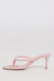 Heeled Thong Sandals in Pink