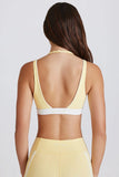 Soft Active Layered Sports Bra in Lemon