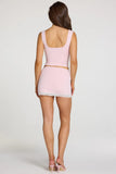 Modal Lace Trim Low Rise Skort in Baby Pink