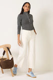 Ash Ribbed Henley Top