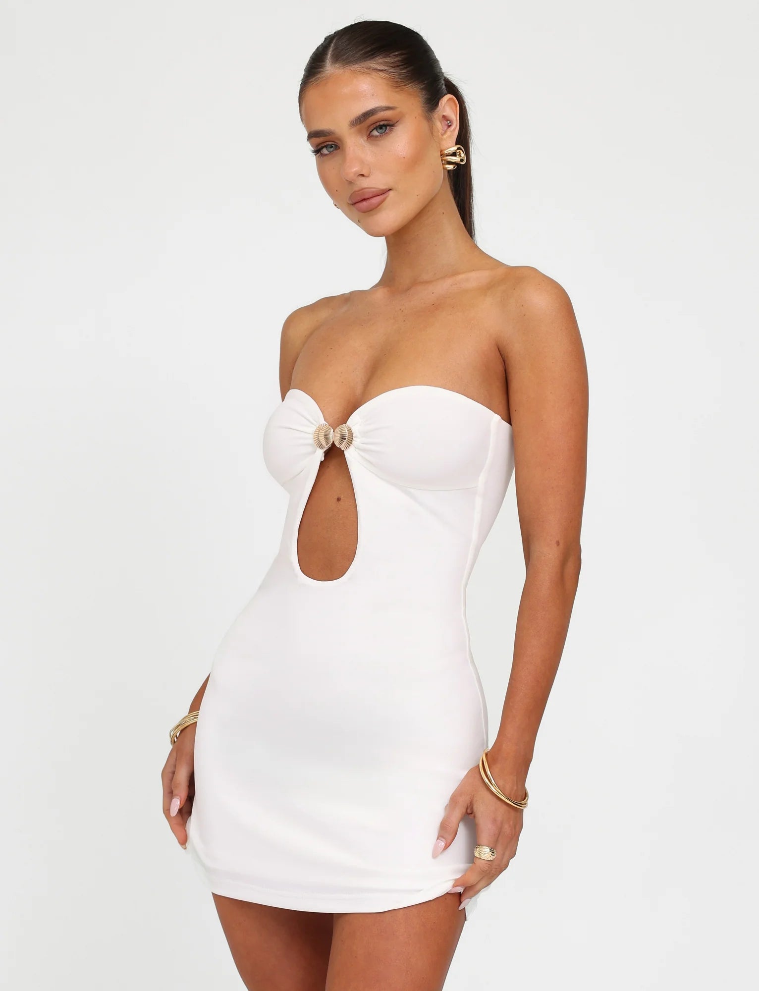 CECILY MINI DRESS WHITE