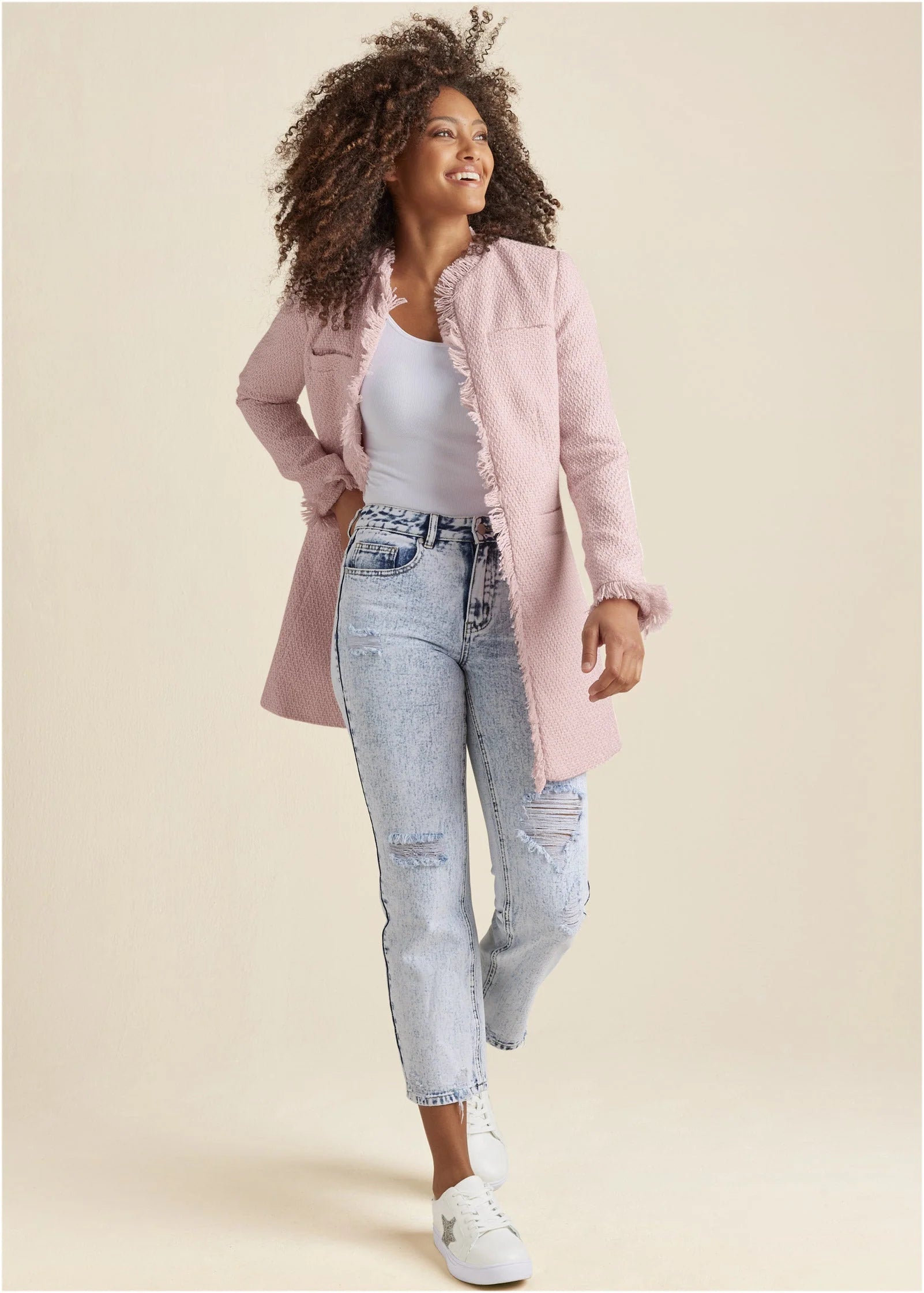 Tweed Jacket Light Pink