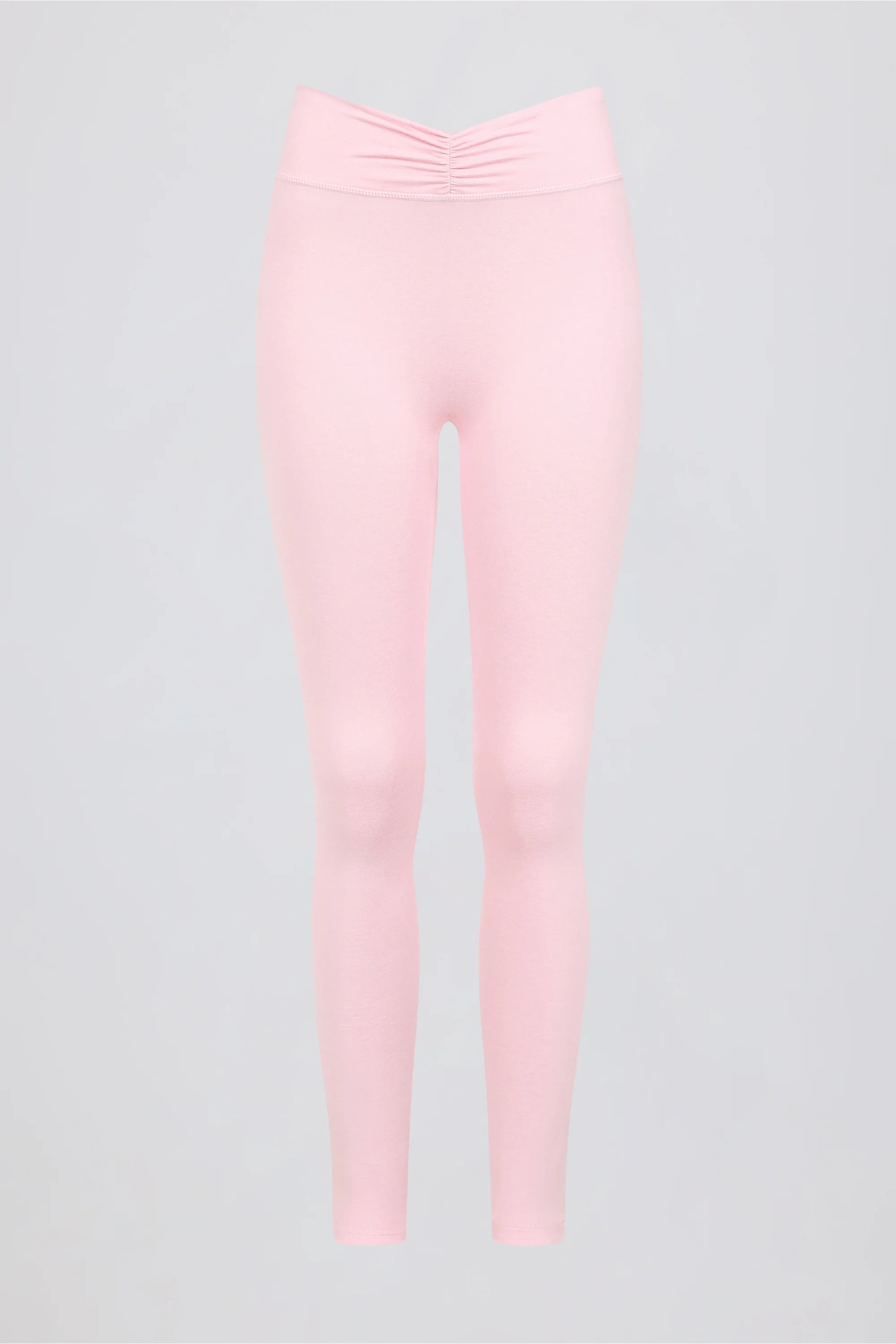 Brushed Jersey Ruched Mid Rise Leggings in Bloom