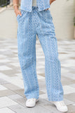 Maeve Blue And White Floral Printed Barrel Pull On Jeans SALE