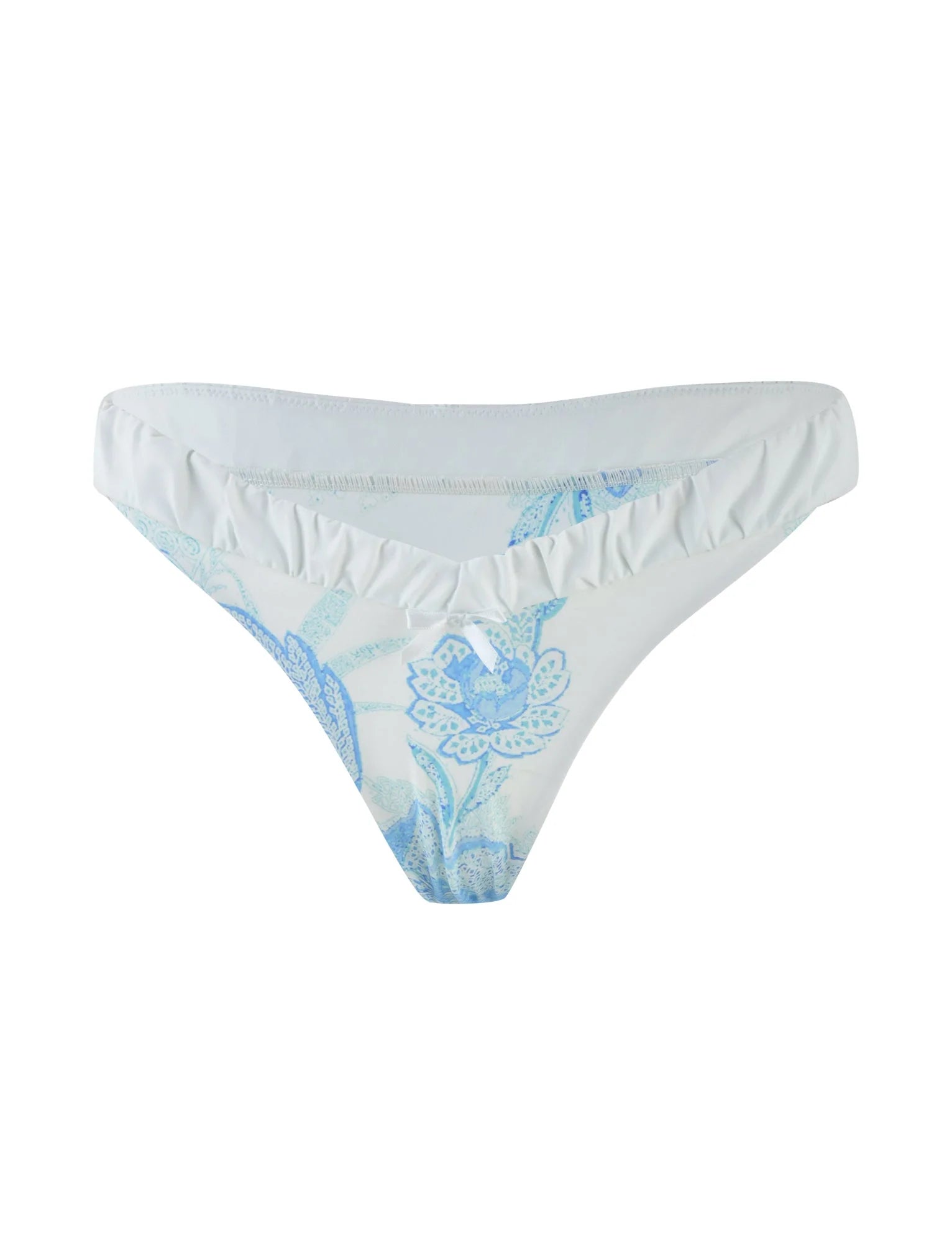 AMARAN BIKINI BOTTOM BLUE FLORAL TAPESTRY