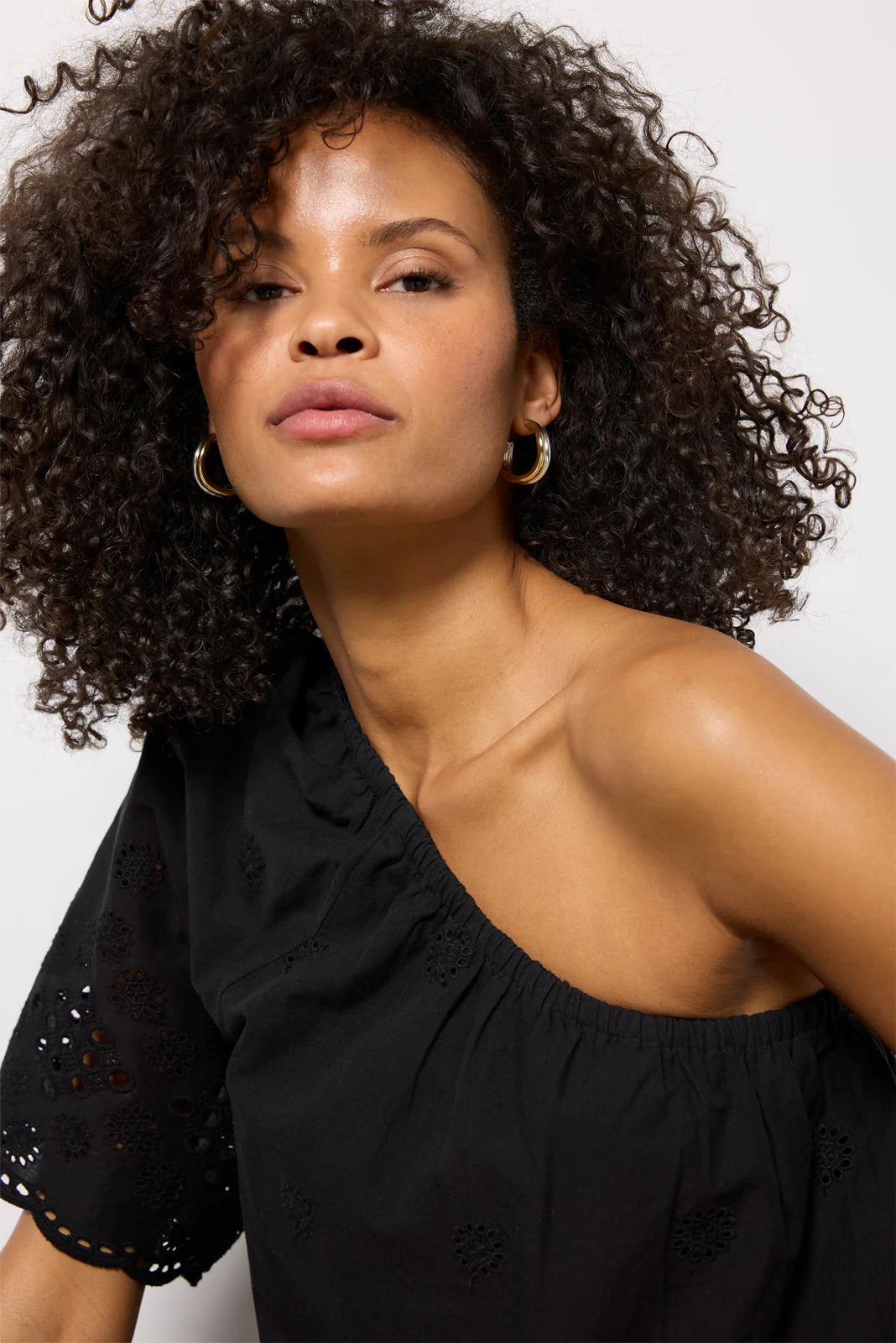 Nash Eyelet One Shoulder Top