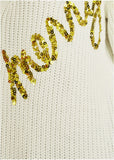 Merry Sequined Sweater Cloud Dancer