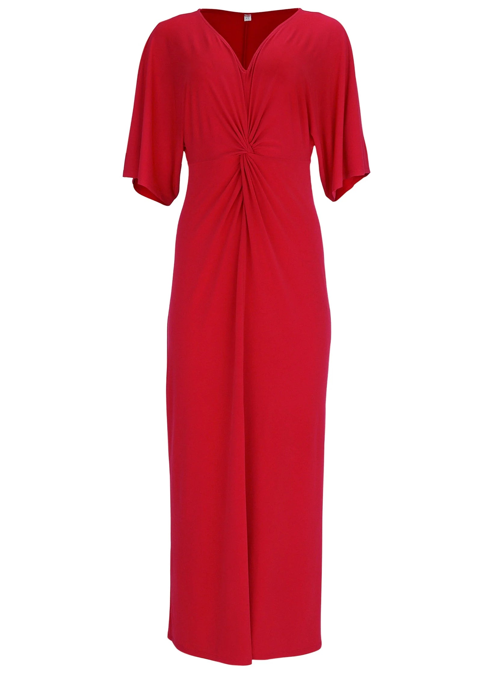 Twist Front Maxi Dress Red