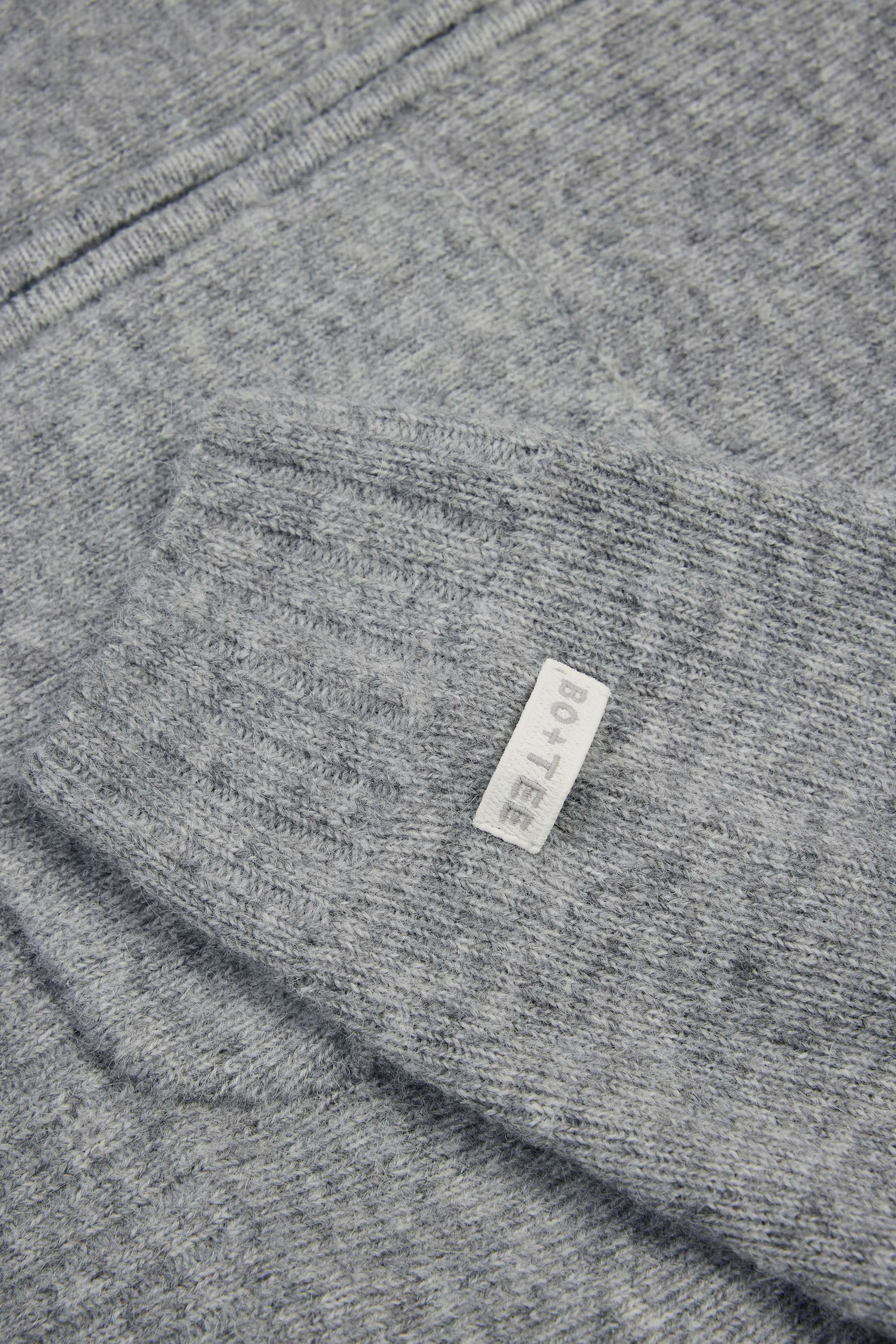 Soft Knit Zip Up Cropped Hoodie in Grey