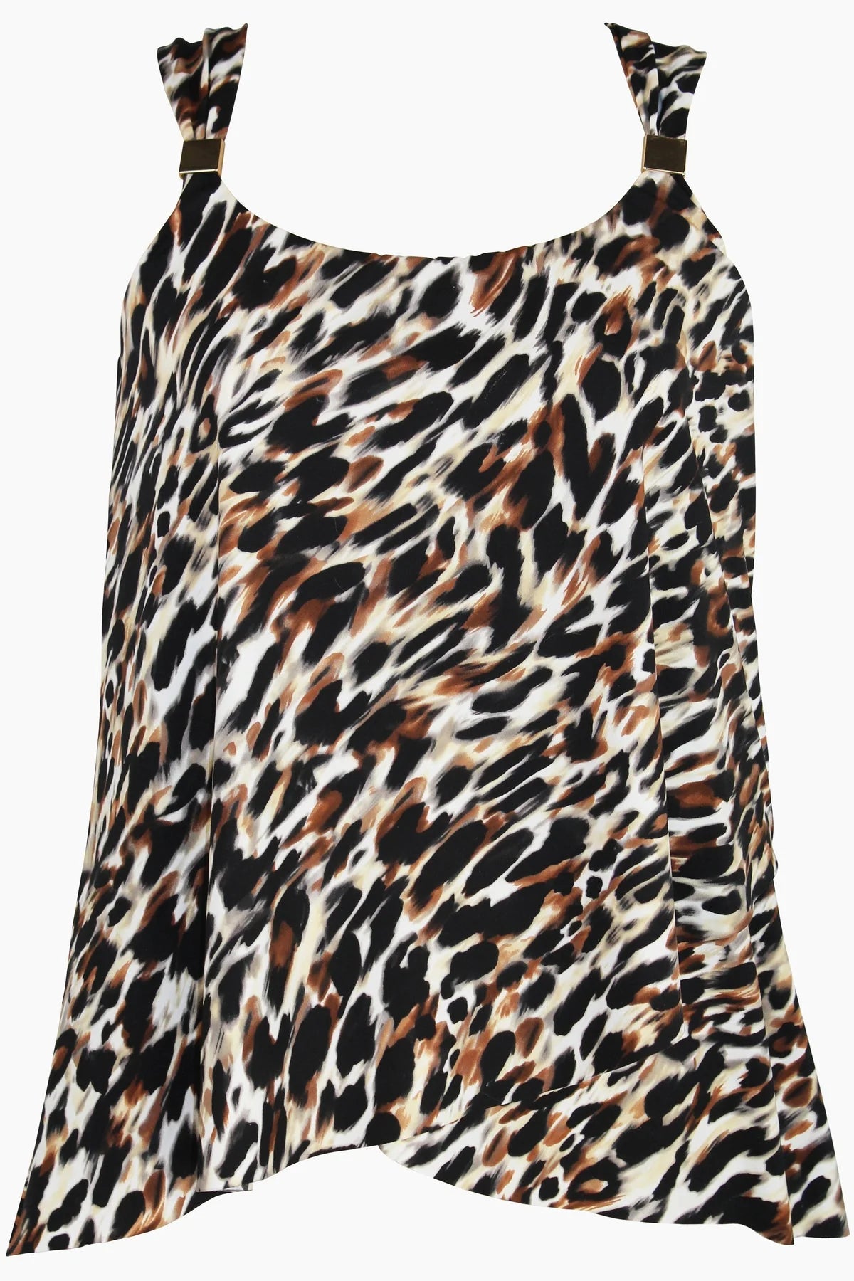 Plus Size Dazzle Tankini Top in Fur Realz