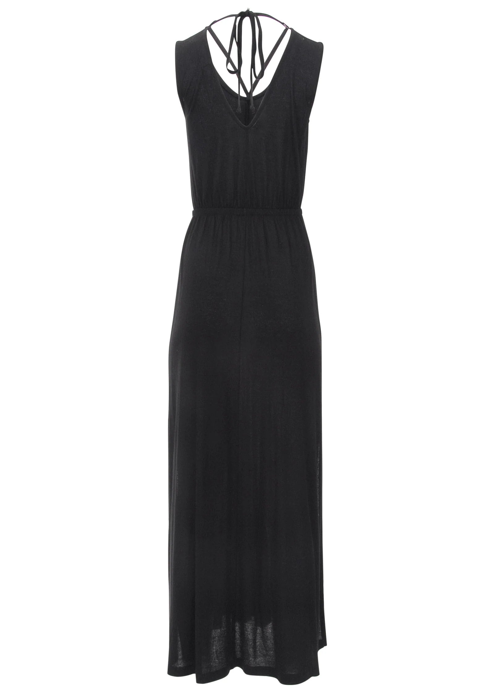 Open Back Maxi Dress Black