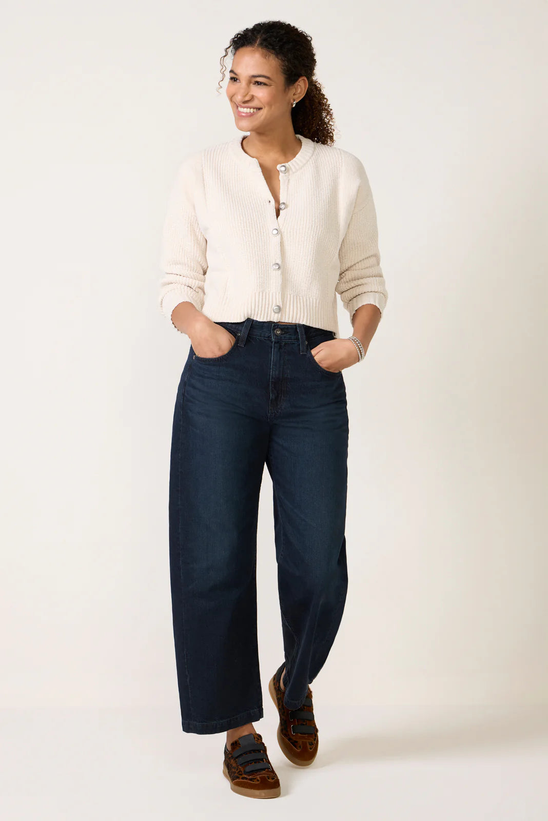 Tori Chenille Crew Cardigan