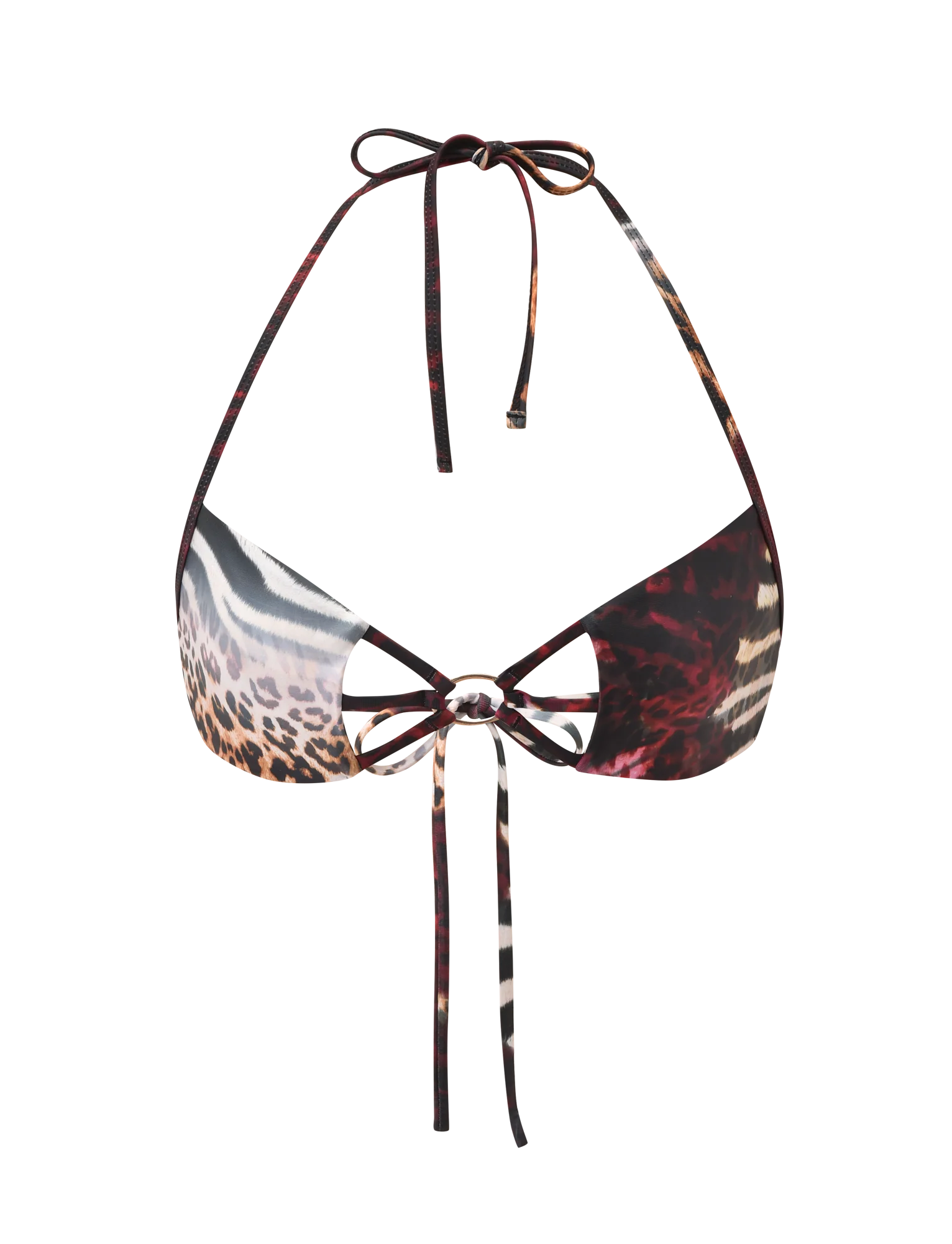 SHARLI BIKINI TOP MIXED ANIMAL PRINT