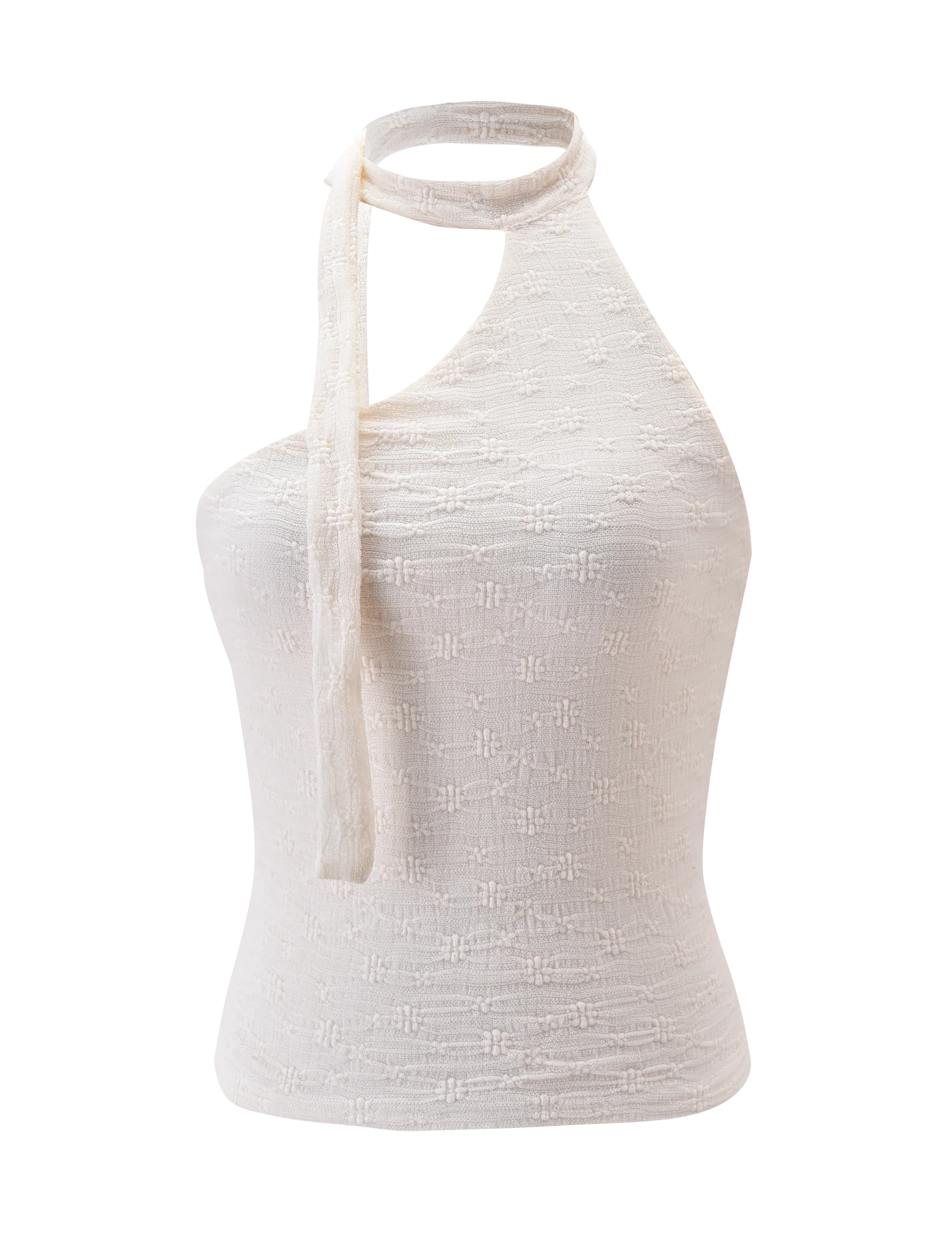 MYLAH ONE SHOULDER TOP IVORY