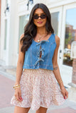 Emilia Front Ties Denim Vest