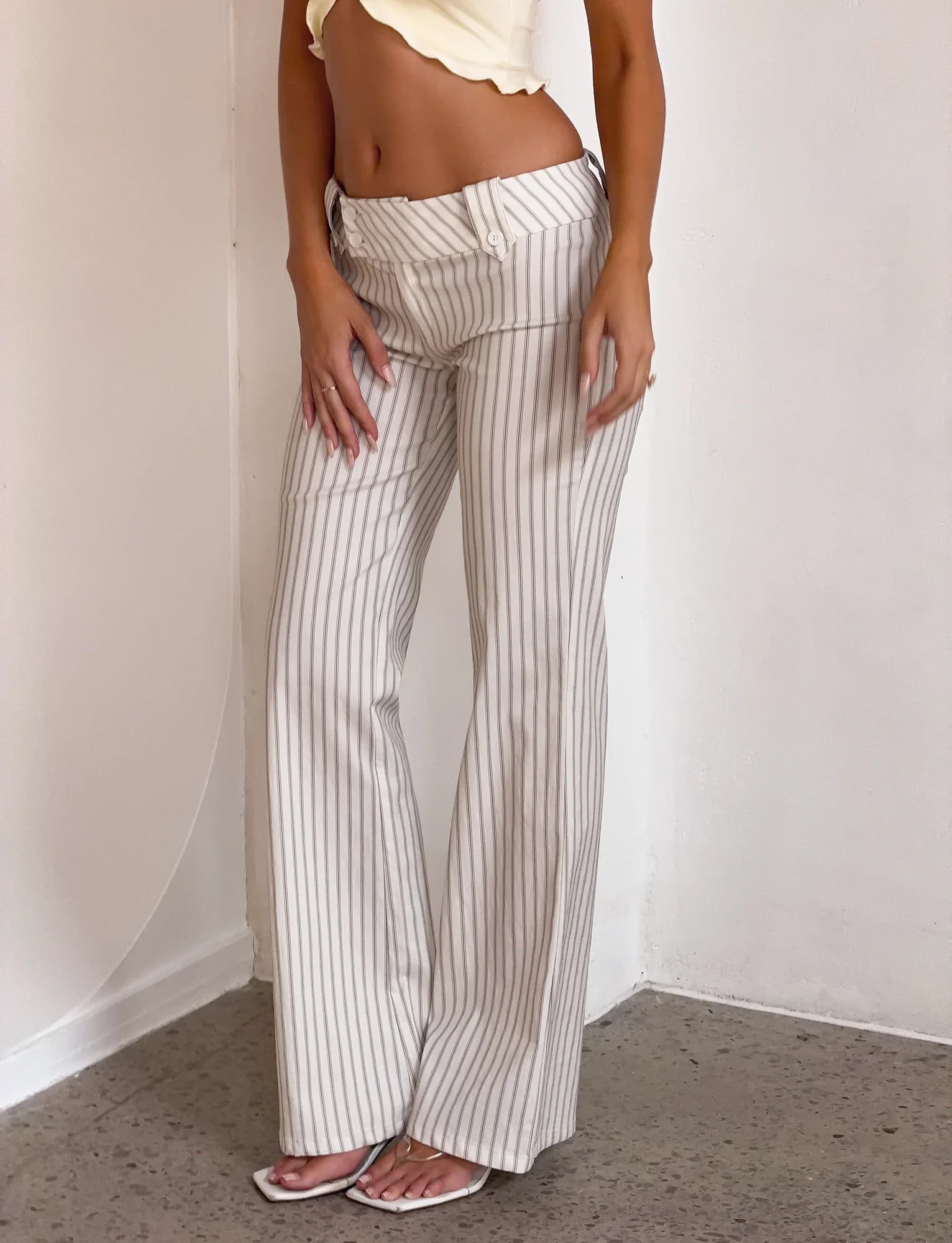 KITTIE PANT IVORY STRIPE