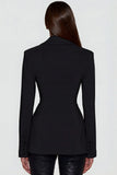 Structured Double Breasted Blazer in Black