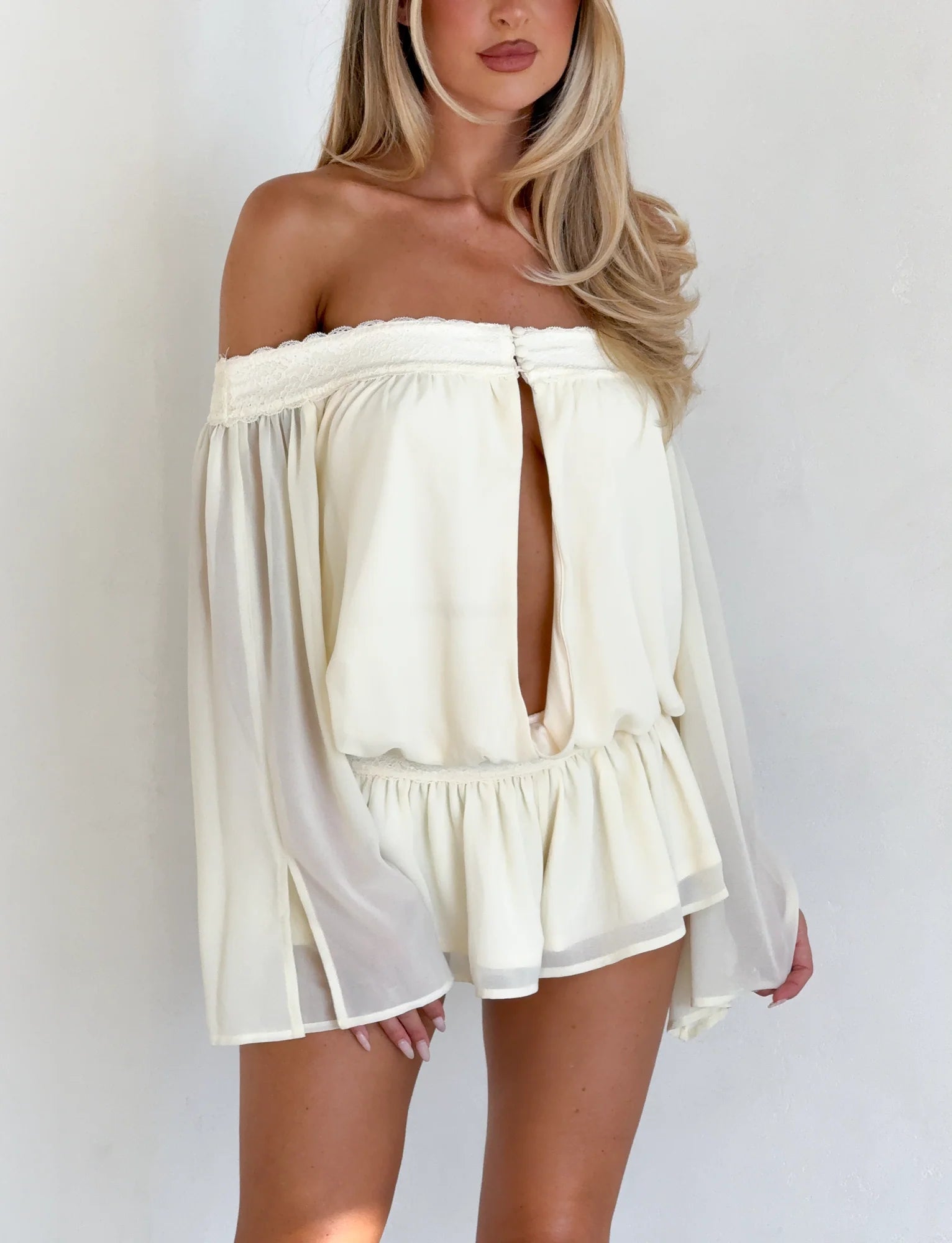 TESSIE PLAYSUIT IVORY