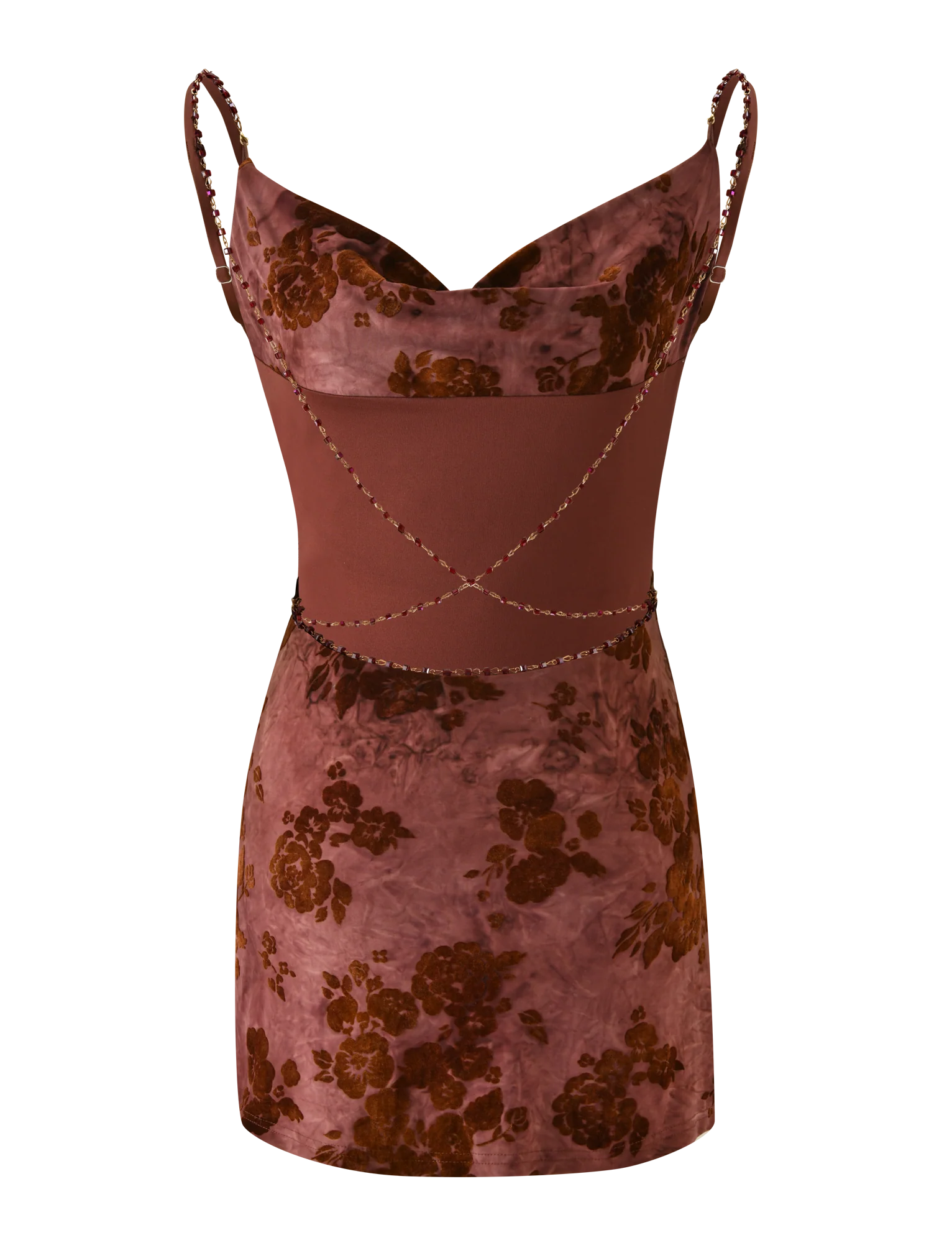 SPARROW MINI DRESS CHOCOLATE BURNOUT