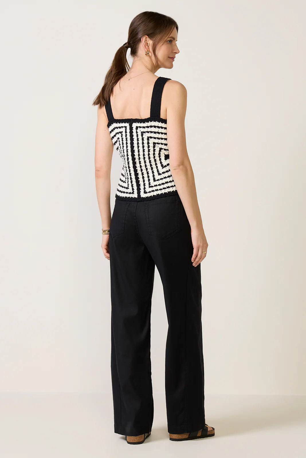 Joelle Stretch Linen Trouser with Tie Waist