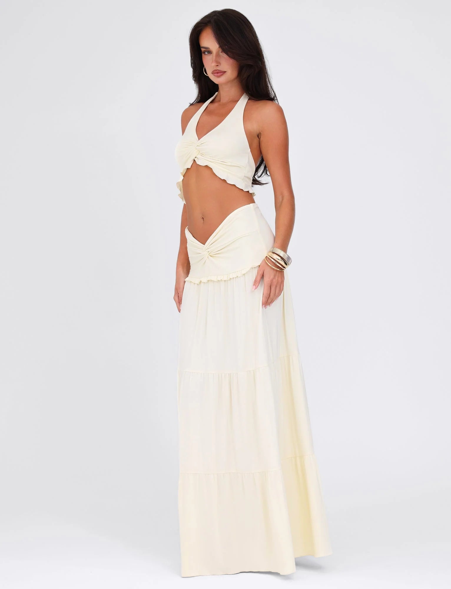 KATYA MAXI SKIRT WHITE CREAM