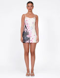 COLSON MESH MINI DRESS MULTI FLORAL CHERRY BLOSSOM