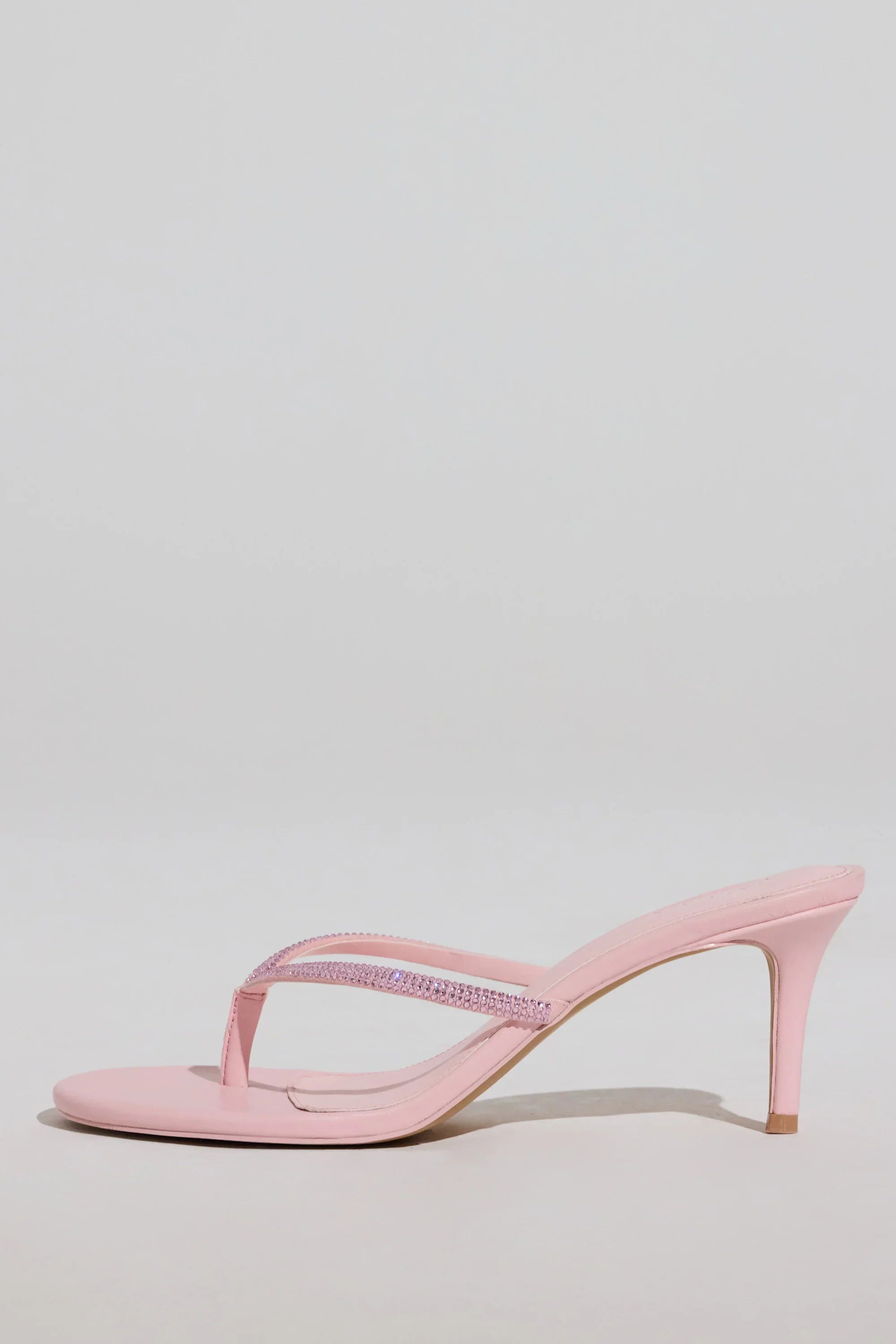Heeled Sandal in Blush Pink