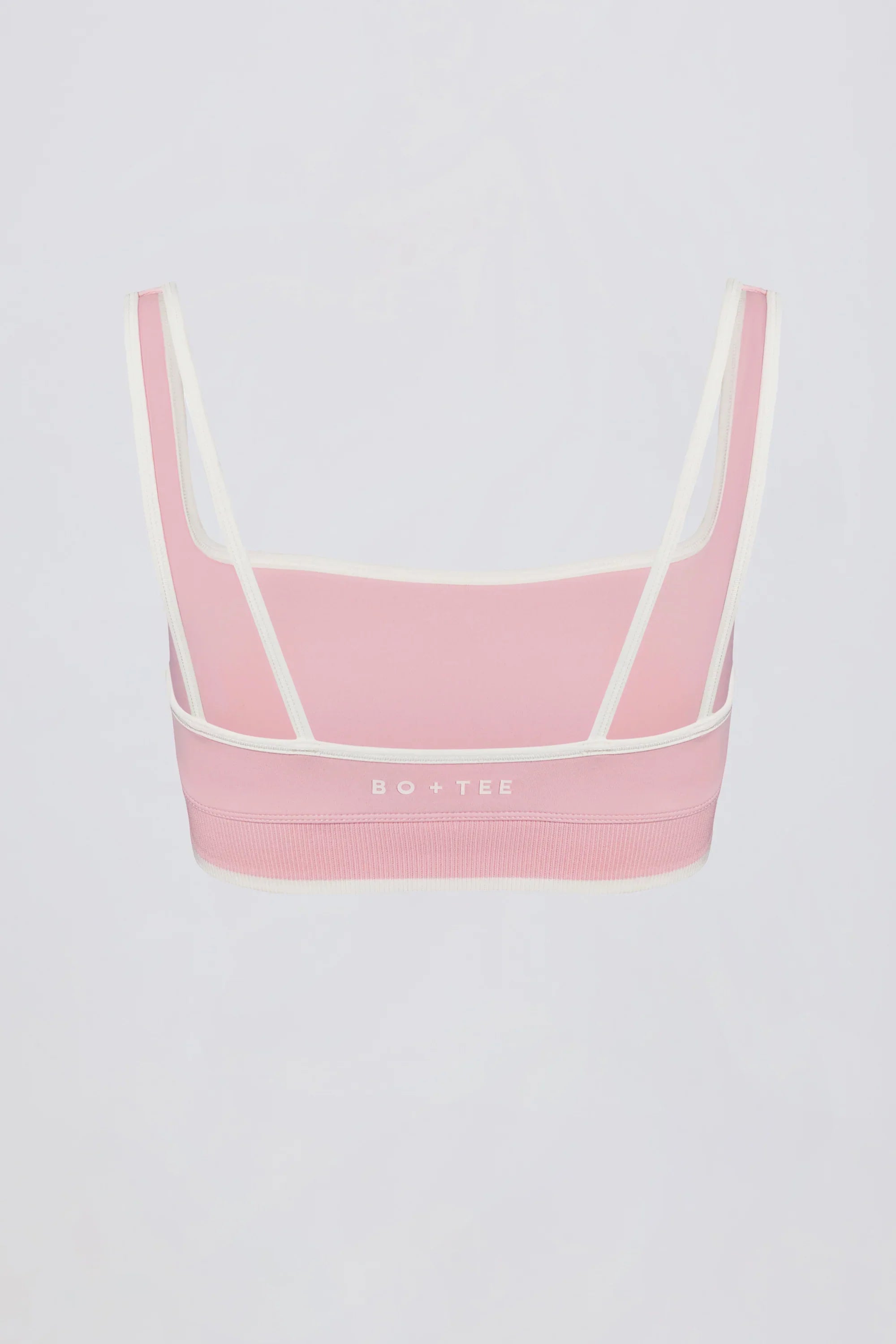 Soft Active Contrast Sports Bra in Powder Pink