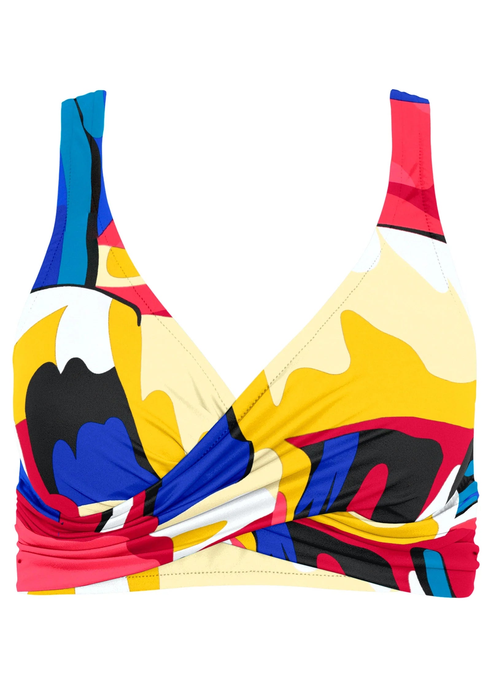 Lovely Lift Wrap Bikini Top Abstract Swirl