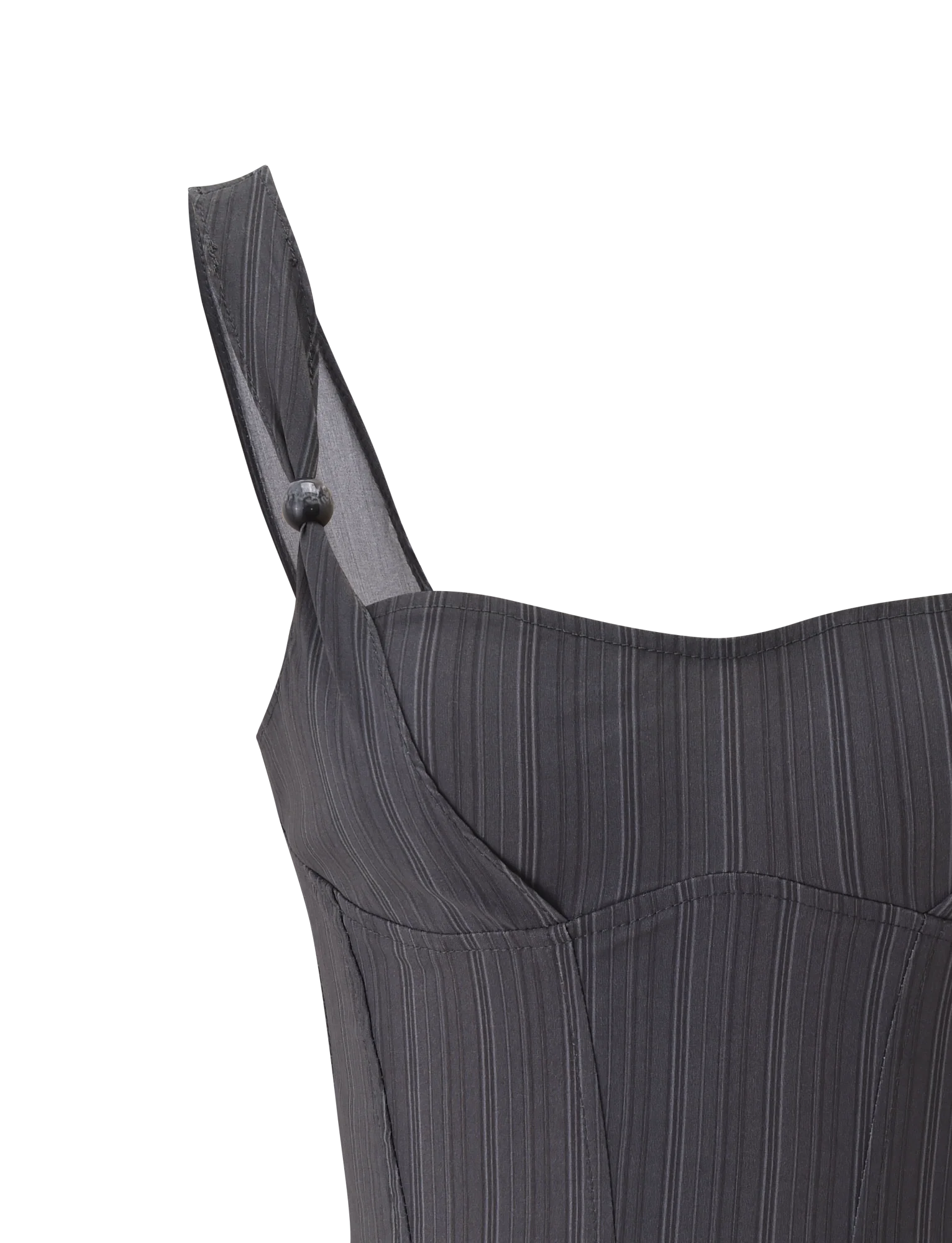 KITTIE CORSET GREY STRIPE