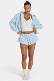 Mid Rise Shorts in Powder Blue