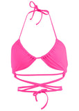 Strappy Ibiza Triangle Top Hot Pink