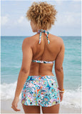 Goddess Push Up Halter Top Fiesta Floral