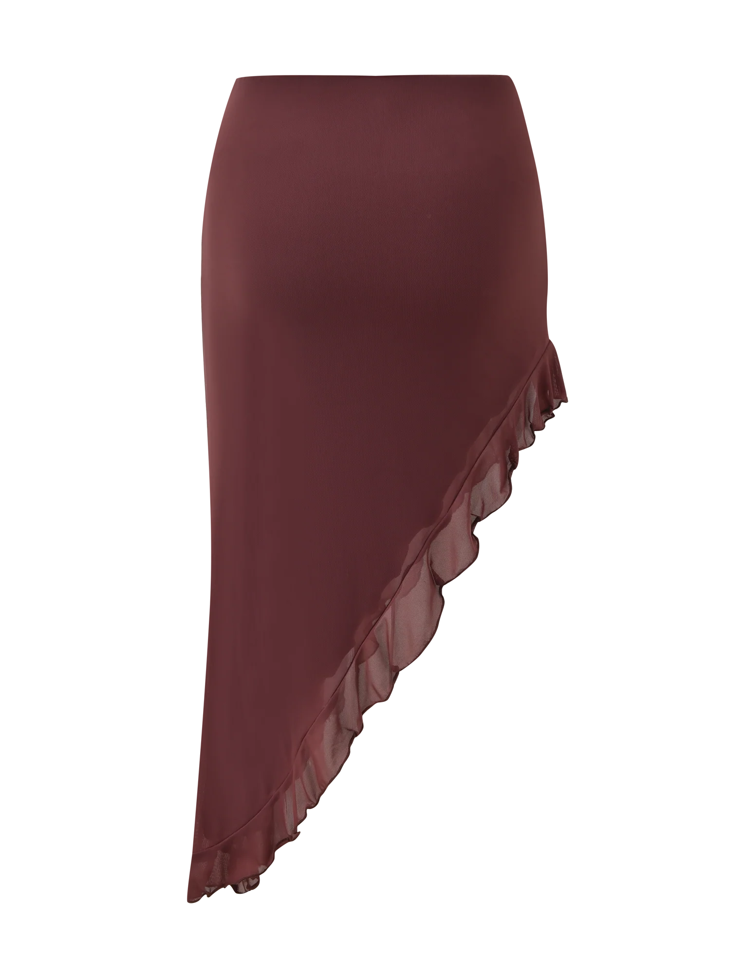 GEORGIE DIAMANTE HI LO SKIRT CHOCOLATE