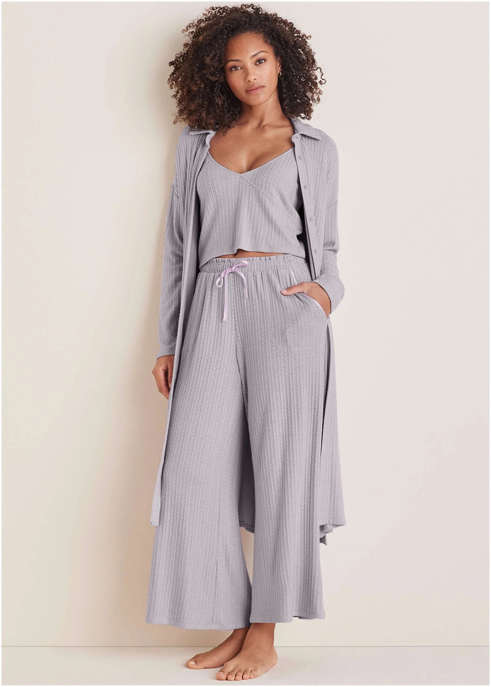 Brunch Knit 3 Piece Set Misty Lilac