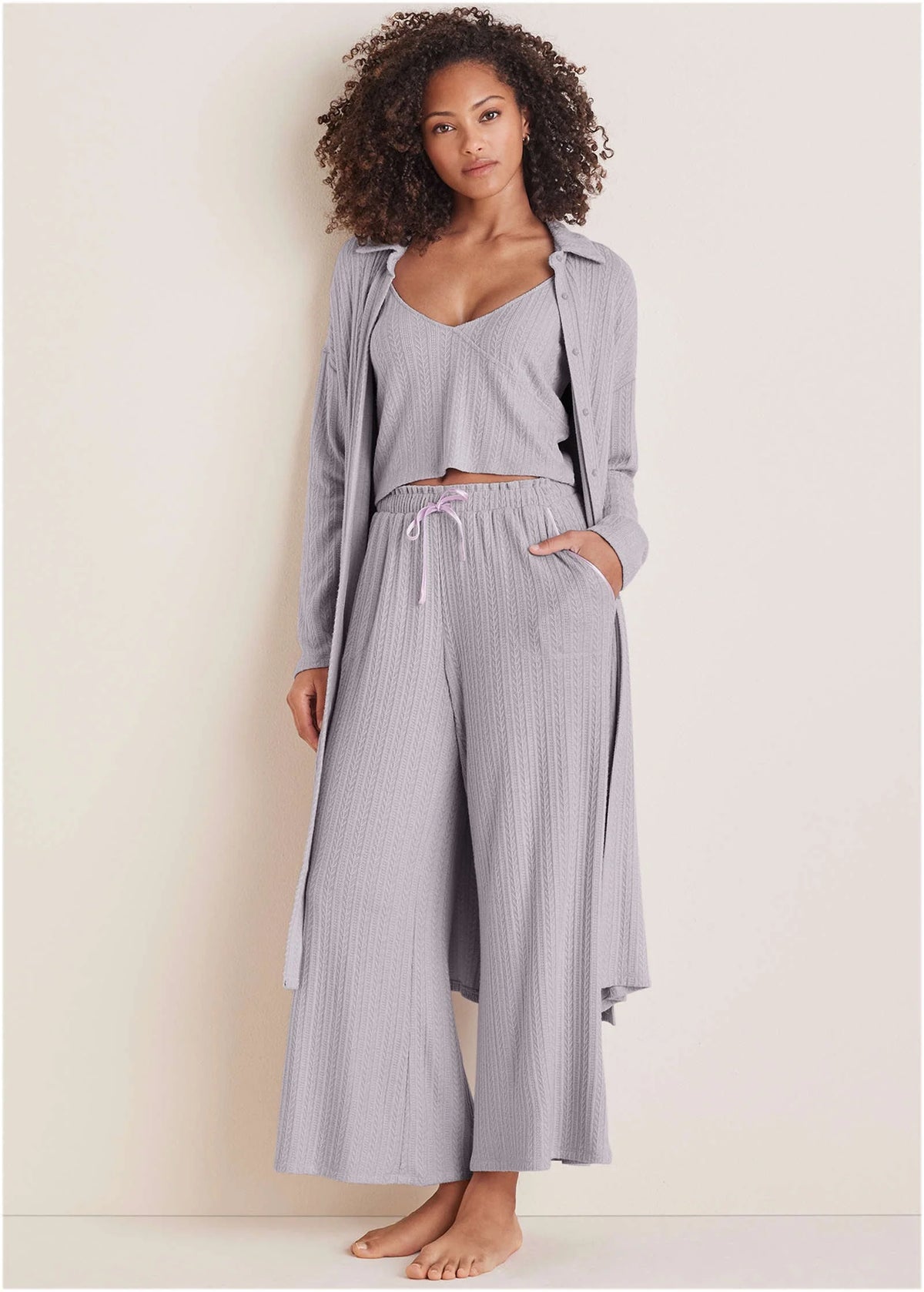 Brunch Knit 3 Piece Set Misty Lilac