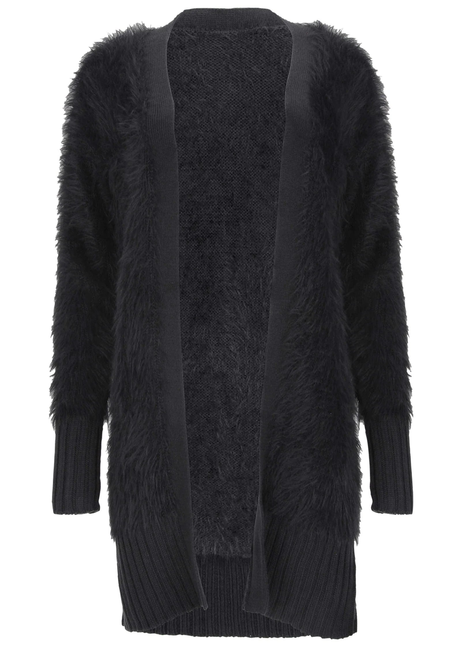 Eyelash Cardigan Jet Black