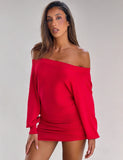 JANINE MINI DRESS RED