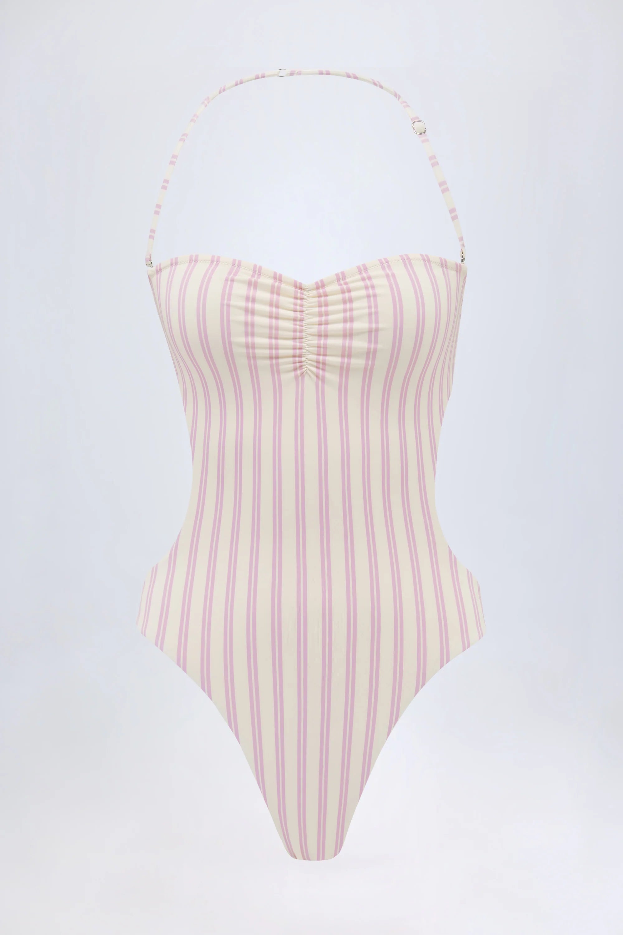 Cut Out Halterneck Swimsuit in Mauve