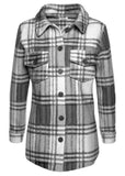 Plaid Jacket Black White