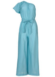 One Shoulder Jumpsuit Blue
