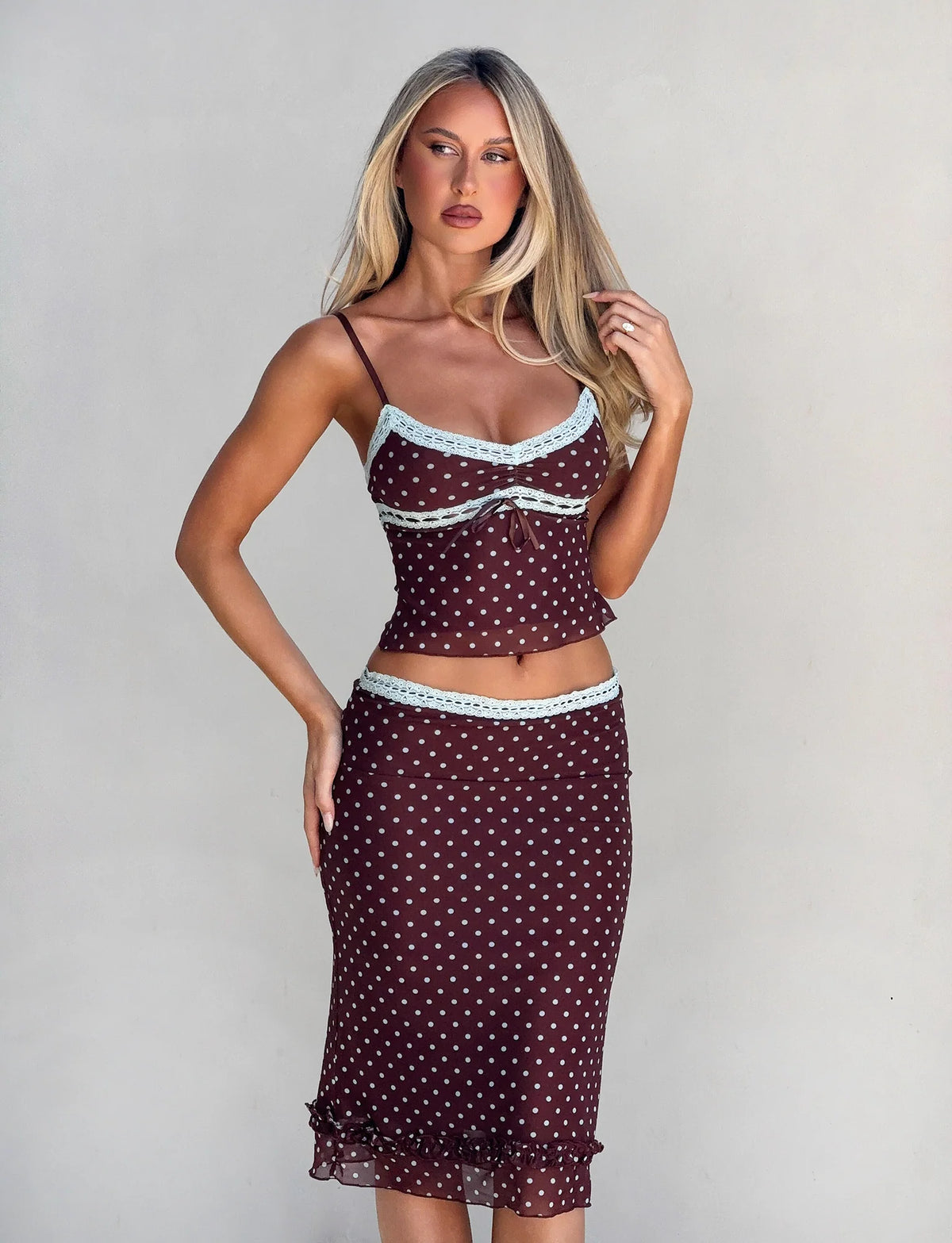 AMARA MIDI SKIRT POLKA DOT