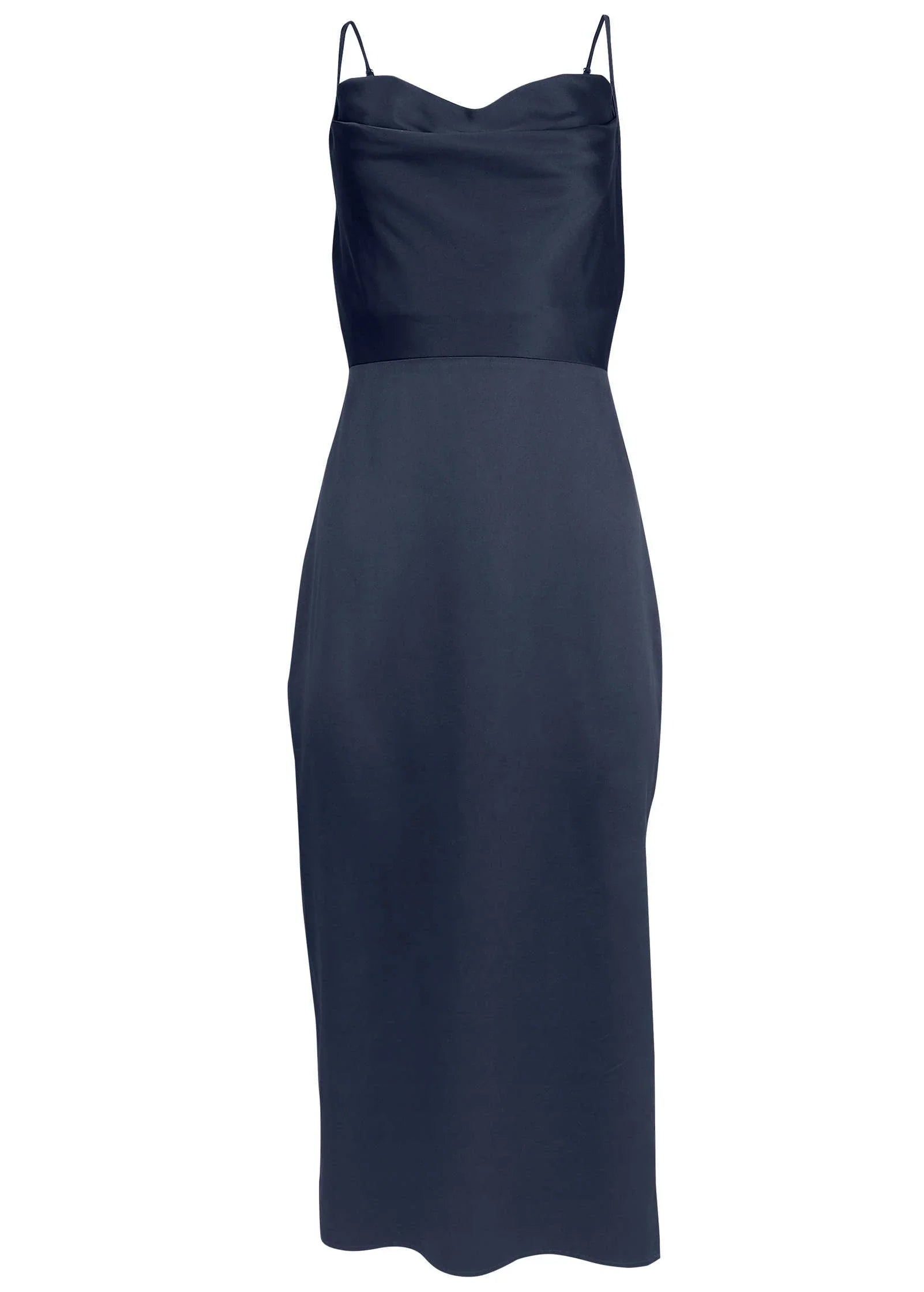 Cowl Neck Slip Dress Navy