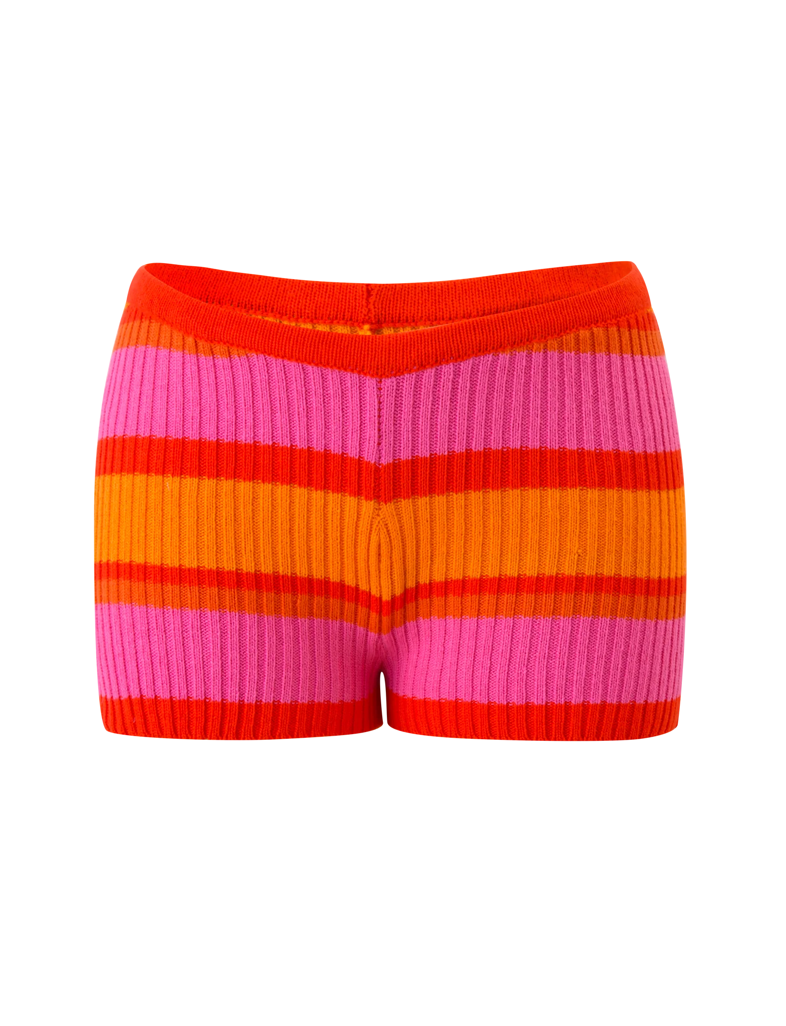 EVERLY KNIT SHORT SUNSET TROPICAL STRIPE